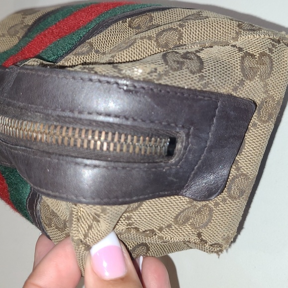 GUCCI**SHERRY LINE**EXTRA WIDE STRIPE** MAKE UP BAG - Picture 9 of 17